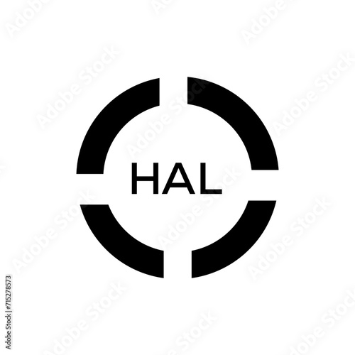 HAL Letter logo design template vector. HAL Business abstract connection vector logo. HAL icon circle logotype. 