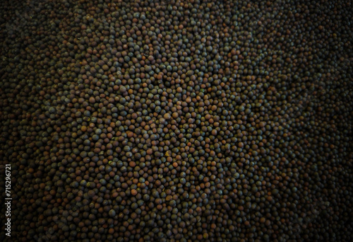 Close up of mustard seeds in the market.