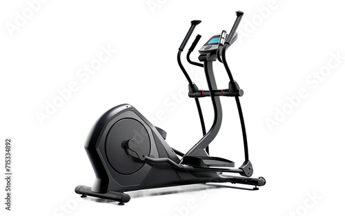 Total Body Fitness with the Elliptical Bike, Blending Cardio and Strength Training on a White or Clear Surface PNG Transparent Background.