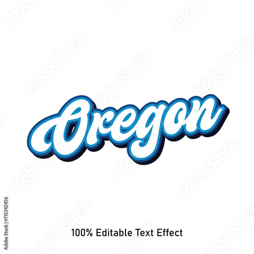 Oregon text effect vector. Editable college t-shirt design printable text effect vector. 3d text effect vector.