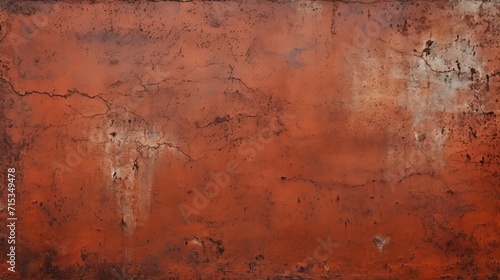 Weathered red rusted metal texture: a grunge background of rust and oxidized iron panel with space for design