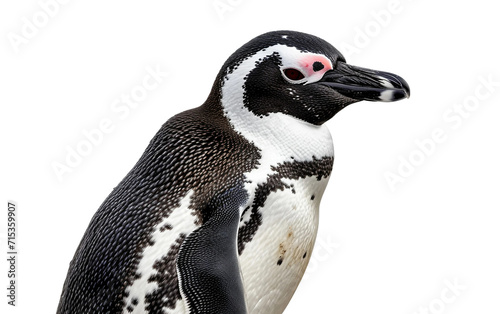 Magellan Penguin's Minimalistic Soar On Transparent Background.