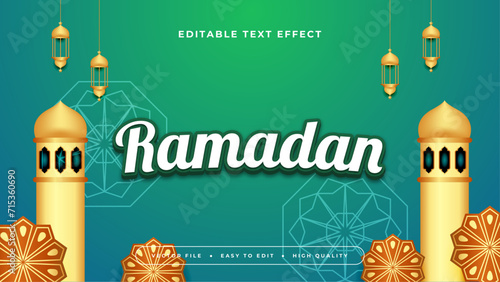 Colorful colourful ramadan 3d editable text effect - font style. Ramadan text style effect