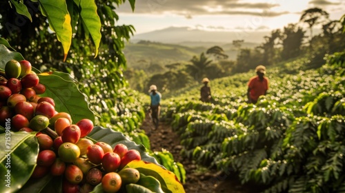 Discover the wealth of a coffee farm in Tanzania. Generative Ai.