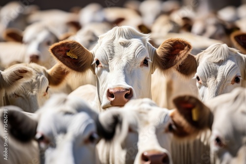 Narrowly focused Nelore cattle herd in Mato Grosso, Brazil.