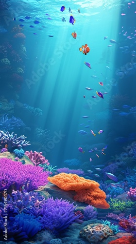 Generative AI image of 3d aero aquatic background wallpaper