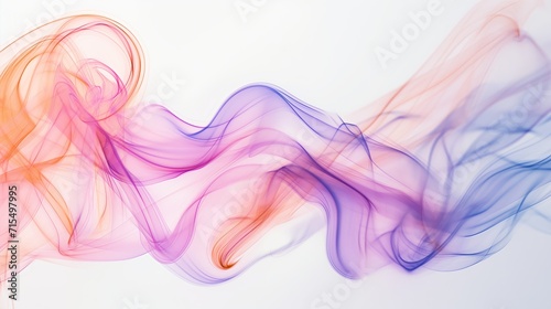 Abstract waves of colored smoke