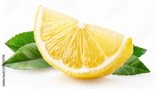 lemon twist slice isolated on white background