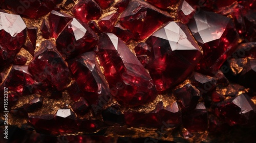 A vibrant and vivid garnet gemstone texture, showcasing rich green hues and intricate details, perfect for adding opulence to digital designs. - Generative AI