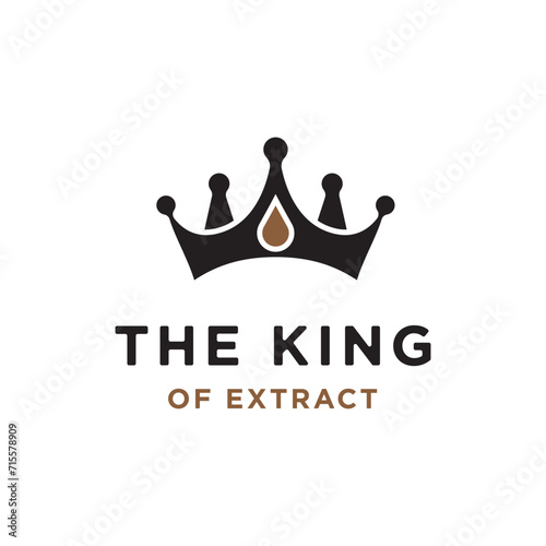 simple crown king queen with extract Essential Oil Beauty Cosmetic Logo design