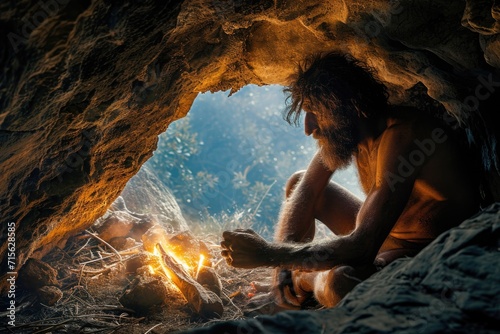 Chronicles of prehistoric life: primitive man, delving into the mysteries of early human existence, tools, culture, and survival in the ancient epochs of our evolutionary past