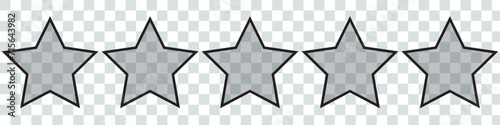 Five stars customer review color icon for apps and websites