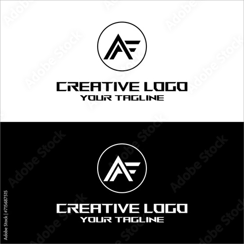 creative letter logo af desain vektor