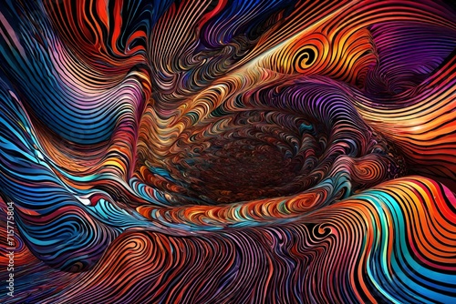 Abstract wavy vortex in a psychedelic universe