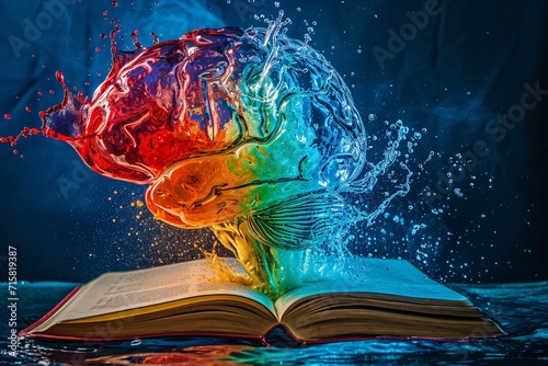 Colorful Brain Mosaic: A Visualization of the Human Cognitive Process Generative AI