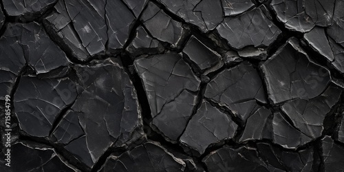 black cracked surface