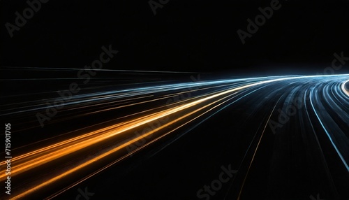 science energy technology concept blue orange light streaks race track background speed digital domain gliding flash source future growth young megabit connectivity web 