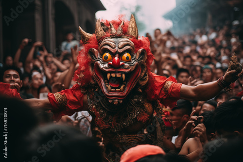 scary Nyepi in the crowd at the festival