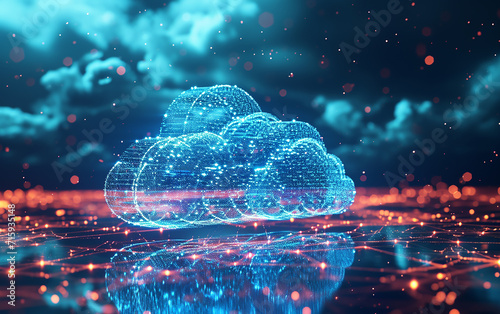 serviço on-line digital de armazenamento de dados em nuvem digital cloudscape para rede