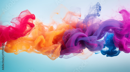 abstract colorful background , a colorful smoke in motion, liquid emulsion printing