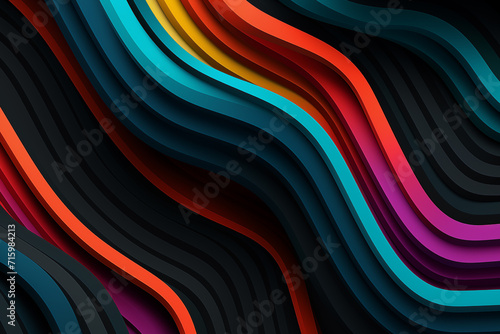 Colorful wallpaper image depicting diferent colorful shapes