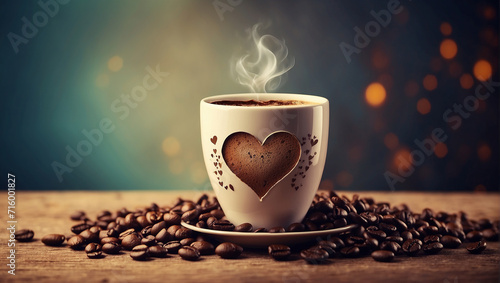 cup of coffee and heart cup of coffee with heart cup of coffee