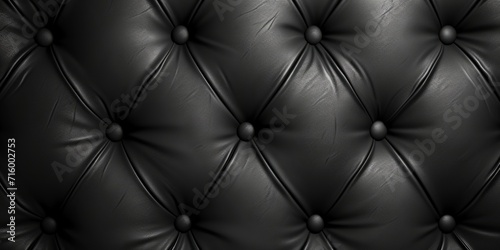 black capiton leather texture Generative AI