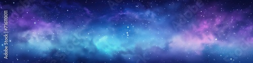 Watercolor Galaxy background with realistic nebula and shining stars. blue nebula starry sky technology sci-fi background