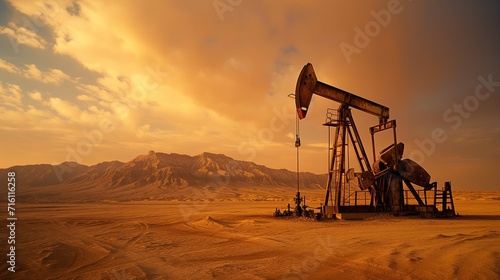 Oil Pumpjack in the desert