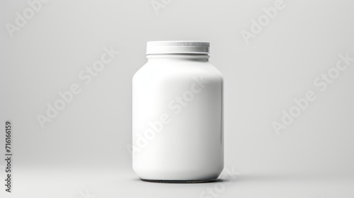 white jar mockup on white background