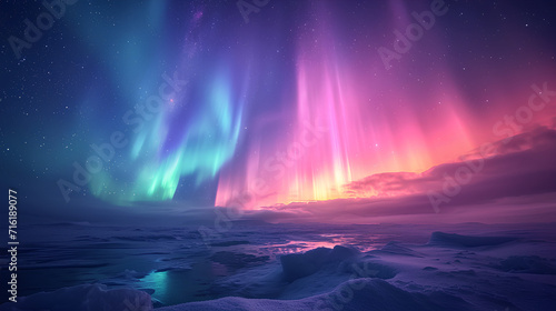 aurora over the ocean