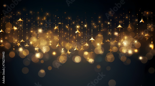 Abstract festive and new year background with stunning soft bokeh lights and shiny elements