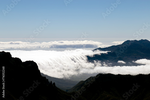 Highst point "Roque de los Muchachos" on the island of La Palma in Spain (Canary Islands)