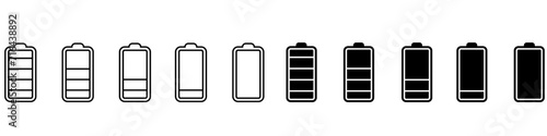 Battery charge icon vector. indicator battery illustration symbol. accumulator logo.