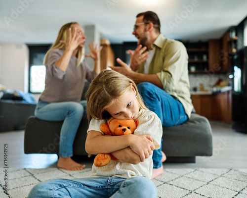 child mother family problem father woman conflict girl arguing adult daughter fighting anger sad man parent childhood home fight sadness angry divorce