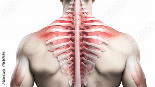 Medical accurate illustration of the trapezius