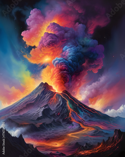 Volcano Rainbow Smoke