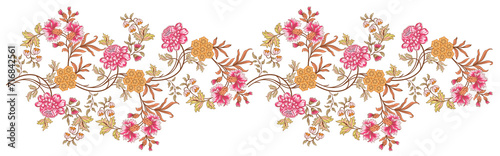beautiful floral and chintz motif for digital textile printing use