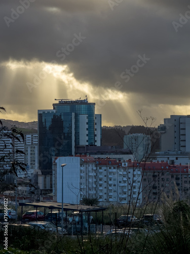 Rays of Hope over the Urban Skyline