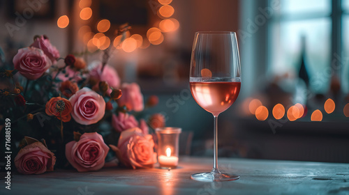 A wine glass amid roses is pure elegance. The slender stem cradles indulgence, mirroring the passion of blossoms. Sipping becomes a dance of flavors, a poetic communion with a floral symphony. Love
