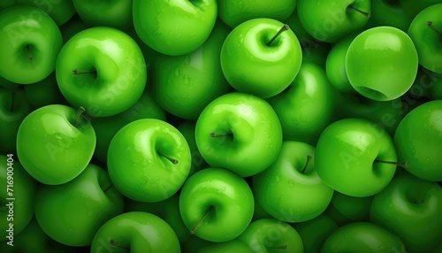 Abstract realistic green apples background