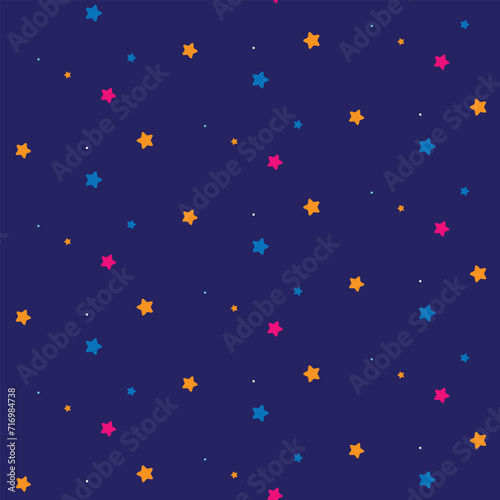 Pattern seamless background with colorful stars