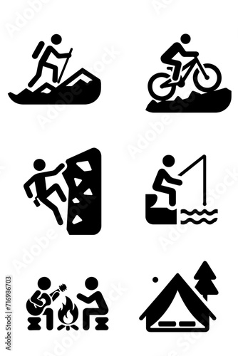 Summer Mountain Spots Icons