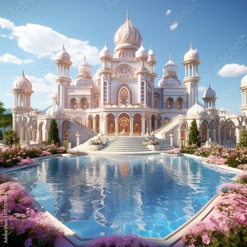 3d rendering of a luxury palace