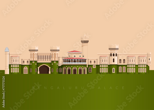 Bengaluru Palace - Bangalore City Stock Illustration