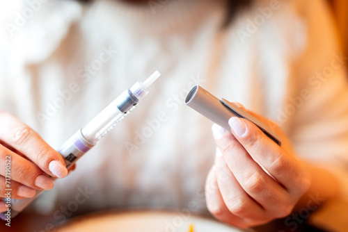 Insulin injection pen or insulin cartridge pen for diabetics.