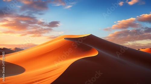 Dunes Aglow: The Golden Palette of Twilight