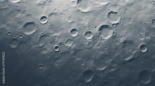 Craters and Ridges of the Moon's Surface, Close-Up of the Lunar Terrain, Pockmarked topography filled with various craters and ridges