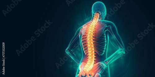 back pain representation holograph