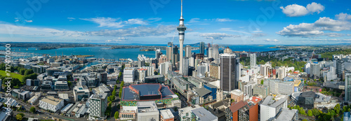 Panoramic view of Auckland city skyline 